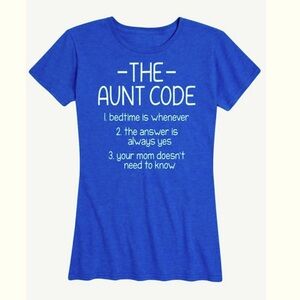 NWOT! The Aunt Code cobalt blue short sleeve tee shirt